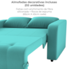 Sofa Cama 2 Lugares 138 cm Amora Veludo Deluxe Sofistic Verde Milani Store