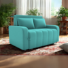 Sofa Cama 2 Lugares 138 cm Amora Veludo Deluxe Sofistic Verde Milani Store