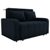 Sofa Cama 2 Lugares 138 cm Amora Veludo Inca E451 Preto Milani Store