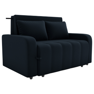 Sofa Cama 2 Lugares 138 cm Amora Veludo Inca E451 Preto Milani Store