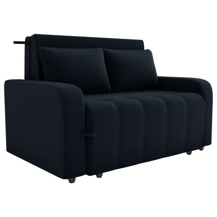 Sofa Cama 2 Lugares 138 cm Amora Veludo Inca E451 Preto Milani Store