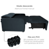 Sofa Cama 2 Lugares 138 cm Amora Veludo Inca E451 Preto Milani Store