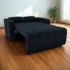 Sofa Cama 2 Lugares 138 cm Amora Veludo Inca E451 Preto Milani Store
