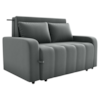 Sofa Cama 2 Lugares 138 cm Amora Veludo Maserati Chumbo Milani Store