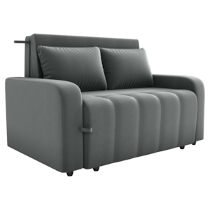 Sofa Cama 2 Lugares 138 cm Amora Veludo Maserati Chumbo Milani Store