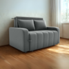 Sofa Cama 2 Lugares 138 cm Amora Veludo Maserati Chumbo Milani Store