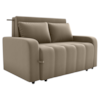 Sofa Cama 2 Lugares 138 cm Amora Veludo Maserati Marrom Claro Milani Store