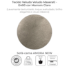Sofa Cama 2 Lugares 138 cm Amora Veludo Maserati Marrom Claro Milani Store