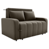 Sofa Cama 2 Lugares 138 cm Amora Veludo Maserati Marrom Milani Store