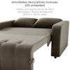 Sofa Cama 2 Lugares 138 cm Amora Veludo Maserati Marrom Milani Store