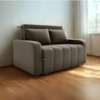 Sofa Cama 2 Lugares 138 cm Amora Veludo Maserati Marrom Milani Store