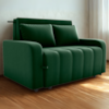 Sofa Cama 2 Lugares 138 cm Amora Veludo Maserati Verde Milani Store