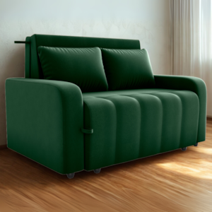 Sofa Cama 2 Lugares 138 cm Amora Veludo Maserati Verde Milani Store