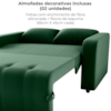 Sofa Cama 2 Lugares 138 cm Amora Veludo Maserati Verde Milani Store