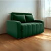 Sofa Cama 2 Lugares 138 cm Amora Veludo Maserati Verde Milani Store