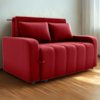 Sofa Cama 2 Lugares 138 cm Amora Veludo Maserati Vermelho Milani Store