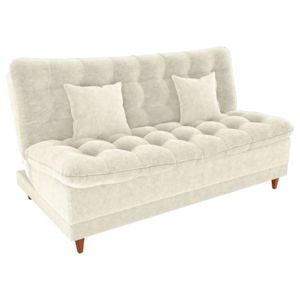 Sofa Cama 2 Lugares 185 cm Duda Tecido Boucle F492 Natural Milani Store Sofa Cama 2 Lugares 185 cm Duda Tecido Boucle F492 Natural Milani Store