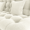 Sofa Cama 2 Lugares 185 cm Duda Tecido Boucle F492 Natural Milani Store