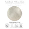 Sofa Cama 2 Lugares 185 cm Duda Tecido Boucle F492 Natural Milani Store