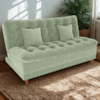 Sofa Cama 2 Lugares 185 cm Duda Tecido Boucle F494 Oliva Milani Store
