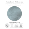 Sofa Cama 2 Lugares 185 cm Duda Tecido Boucle F495 Azul Milani Store