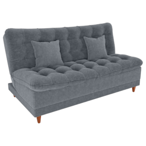 Sofa Cama 2 Lugares 185 cm Duda Tecido Boucle F497 Cinza Milani Store