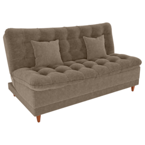 Sofa Cama 2 Lugares 185 cm Duda Tecido Boucle F498 Marrom Milani Store