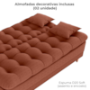 Sofa Cama 2 Lugares 185 cm Duda Tecido Pompeia G500 Terracota Milani Store