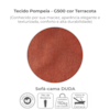 Sofa Cama 2 Lugares 185 cm Duda Tecido Pompeia G500 Terracota Milani Store