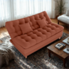Sofa Cama 2 Lugares 185 cm Duda Tecido Pompeia G500 Terracota Milani Store