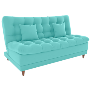 Sofa Cama 2 Lugares 185 cm Duda Veludo Deluxe Sofistc Verde Milani Store