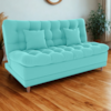 Sofa Cama 2 Lugares 185 cm Duda Veludo Deluxe Sofistc Verde Milani Store