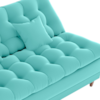 Sofa Cama 2 Lugares 185 cm Duda Veludo Deluxe Sofistc Verde Milani Store