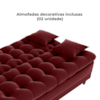 Sofa Cama 2 Lugares 185 cm Duda Veludo E432 Vermelho Milani Store