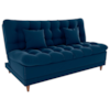Sofa Cama 2 Lugares 185 cm Duda Veludo E433 Azul Milani Store