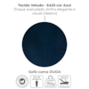 Sofa Cama 2 Lugares 185 cm Duda Veludo E433 Azul Milani Store