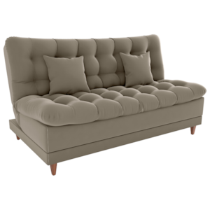 Sofa Cama 2 Lugares 185 cm Duda Veludo E434 Marrom Claro Milani Store Sofa Cama 2 Lugares 185 cm Duda Veludo E434 Marrom Claro Milani Store