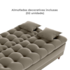 Sofa Cama 2 Lugares 185 cm Duda Veludo E434 Marrom Claro Milani Store