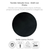 Sofa Cama 2 Lugares 185 cm Duda Veludo Inca E451 Preto Milani Store