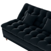 Sofa Cama 2 Lugares 185 cm Duda Veludo Inca E451 Preto Milani Store