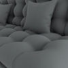 Sofa Cama 2 Lugares 185 cm Duda Veludo Light B250 Cinza Milani Store