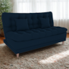 Sofa Cama 2 Lugares 185 cm Duda Veludo Light B254 Azul Milani Store