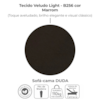 Sofa Cama 2 Lugares 185 cm Duda Veludo Light B255 Marrom Milani Store