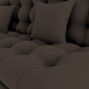 Sofa Cama 2 Lugares 185 cm Duda Veludo Light B255 Marrom Milani Store