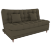 Sofa Cama 2 Lugares 185 cm Duda Veludo Light B256 Marrom Claro Milani Store