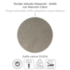 Sofa Cama 2 Lugares 185 cm Duda Veludo Maserati Marrom Claro Milani Store