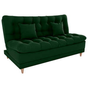 Sofa Cama 2 Lugares 185 cm Duda Veludo Maserati Verde Milani Store Sofa Cama 2 Lugares 185 cm Duda Veludo Maserati Verde Milani Store