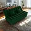 Sofa Cama 2 Lugares 185 cm Duda Veludo Maserati Verde Milani Store