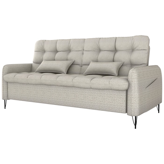 Sofa Cama 2 Lugares 200cm Pillar Linho Plano Milenum Palha Milani Store