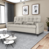 Sofa Cama 2 Lugares 200cm Pillar Linho Plano Milenum Palha Milani Store